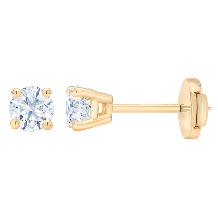 Round Brilliant Diamond Stud Earrings (0.70 ctw)