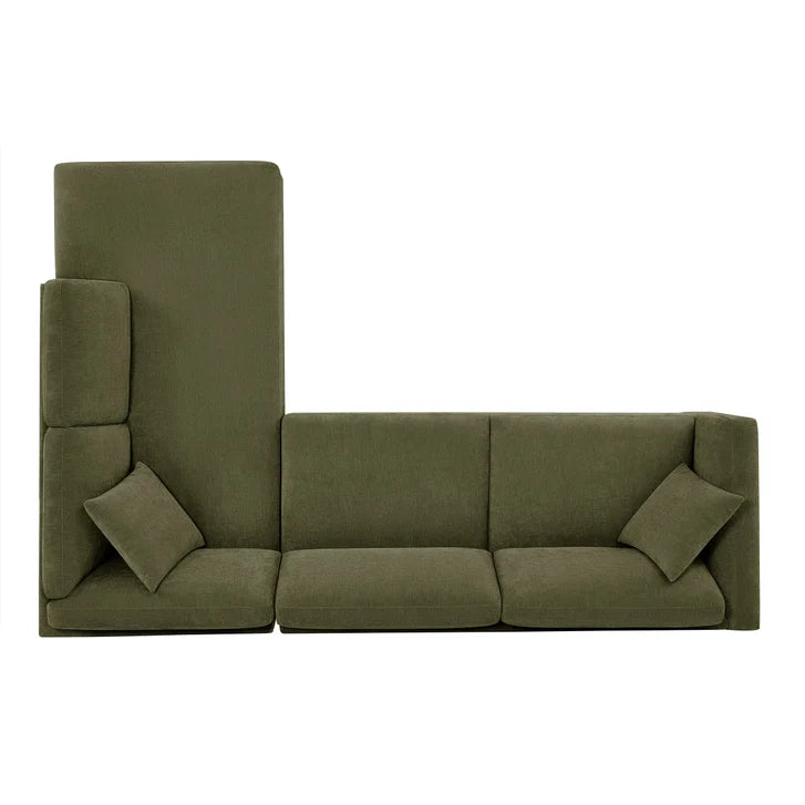 Thomasville Walsen 3-piece Fabric Sectional with Storage Ottoman