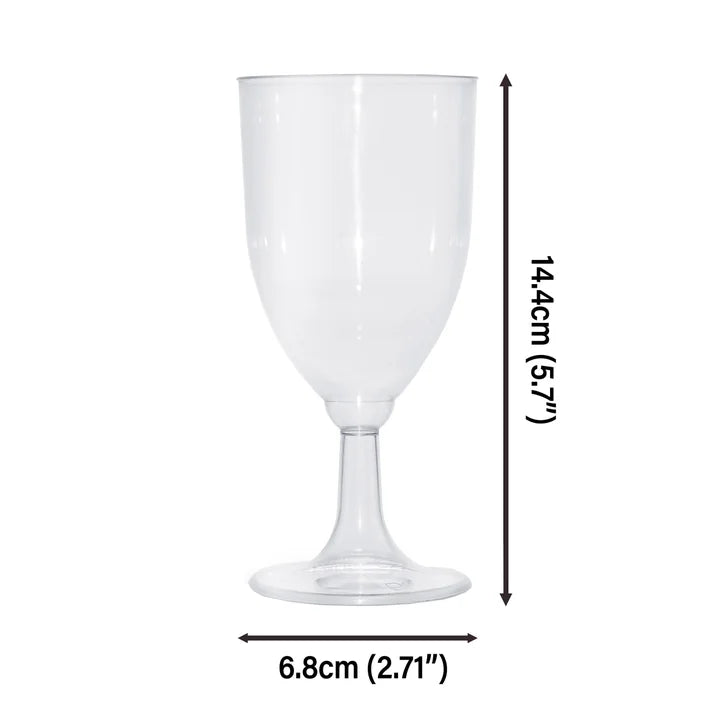 Café Express Crystal Clear Plastic Wine Glasses, 144-count