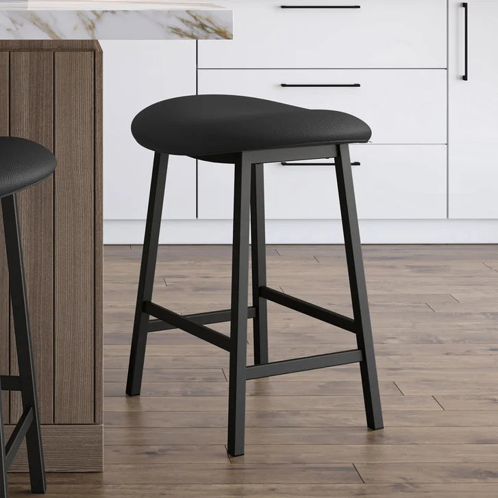 Amisco Winston Counter Stool Black Metal