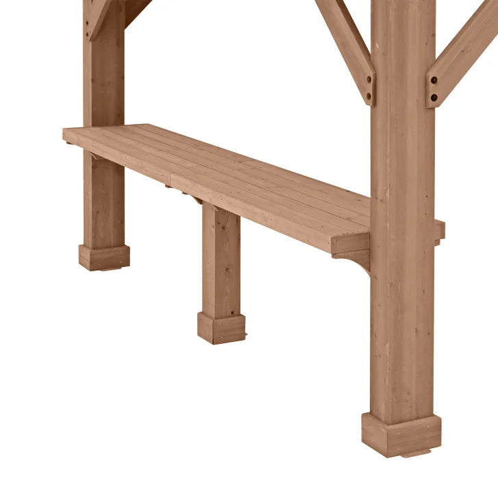 Yardistry 3.6 m (12 ft.) Cedar Pavilion Bar Counter