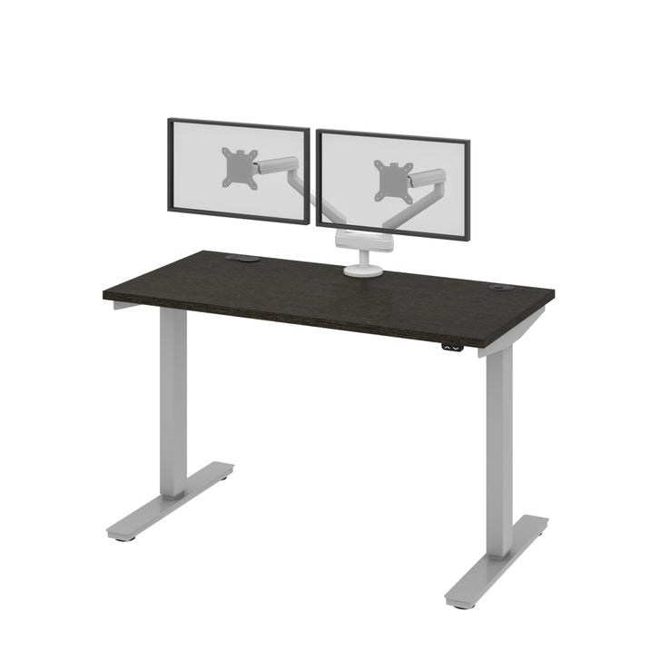 Bestar Upstand 61 cm x 122 cm (24 in. x 48 in.) Height Adjustable Desk with Dual Monitor Arm