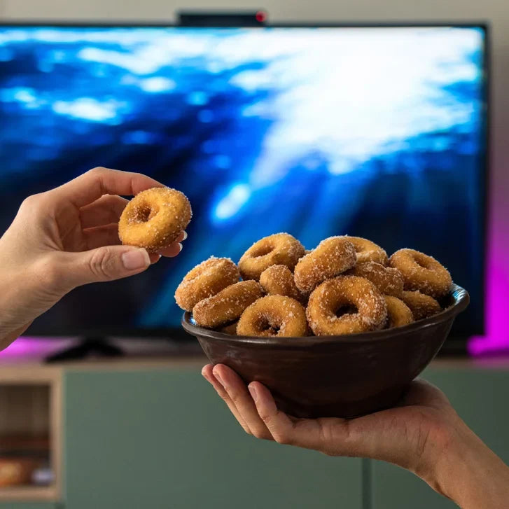 Pudgyboy’s Heat and Glaze Old Fashion Mini Donuts with Vanilla Glaze, 4-pack