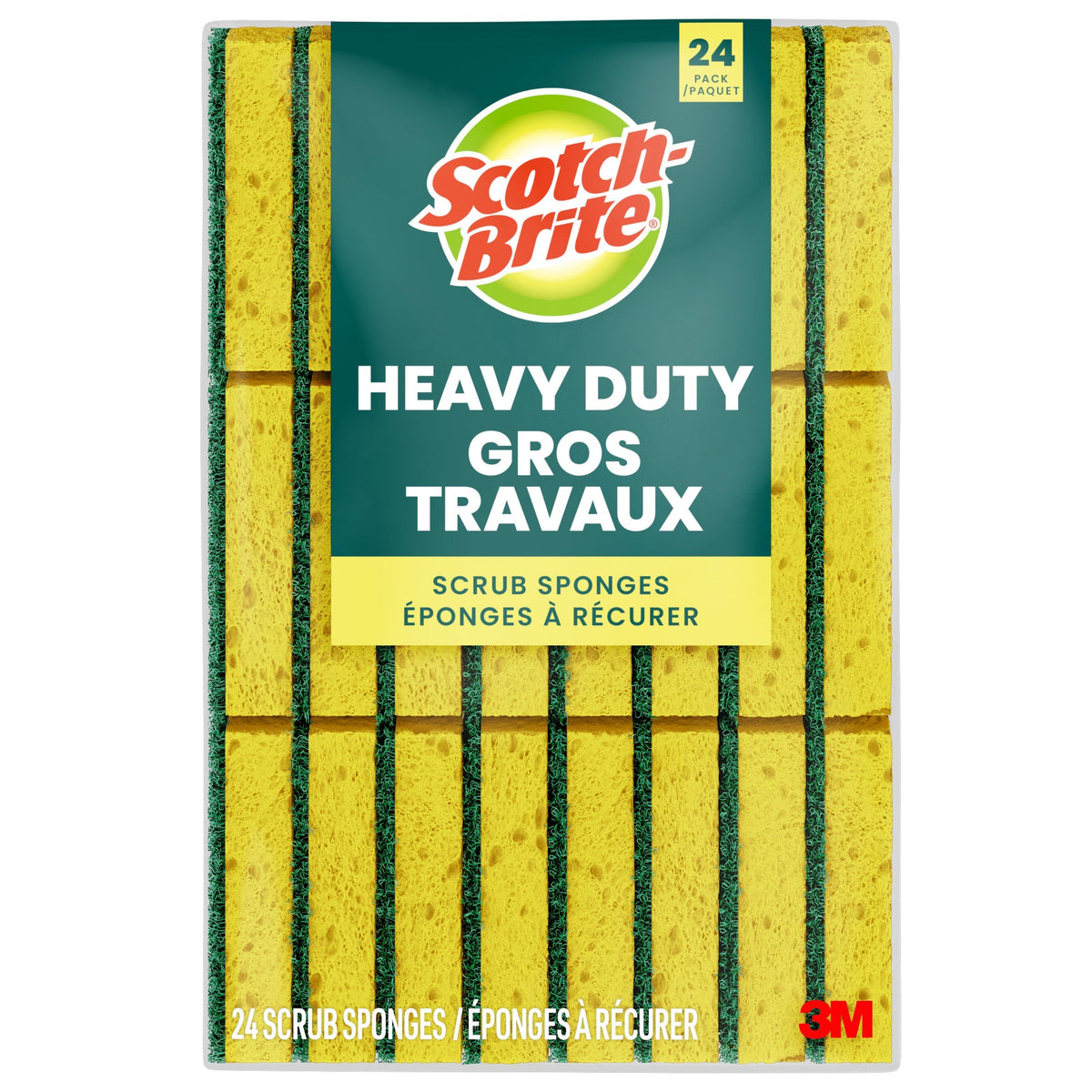 Scotch-Brite Heavy Duty Scrub Sponge, 24-pack
