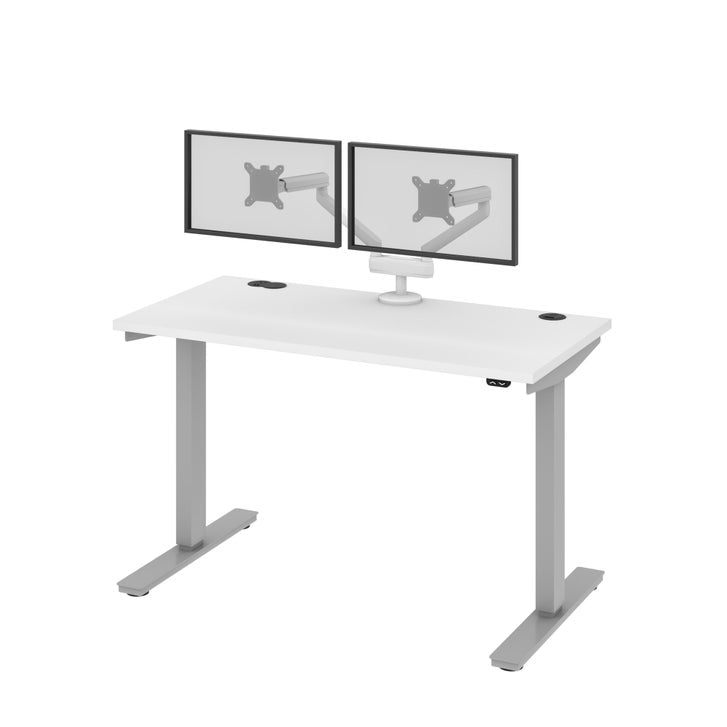 Bestar Upstand 61 cm x 122 cm (24 in. x 48 in.) Height Adjustable Desk with Dual Monitor Arm