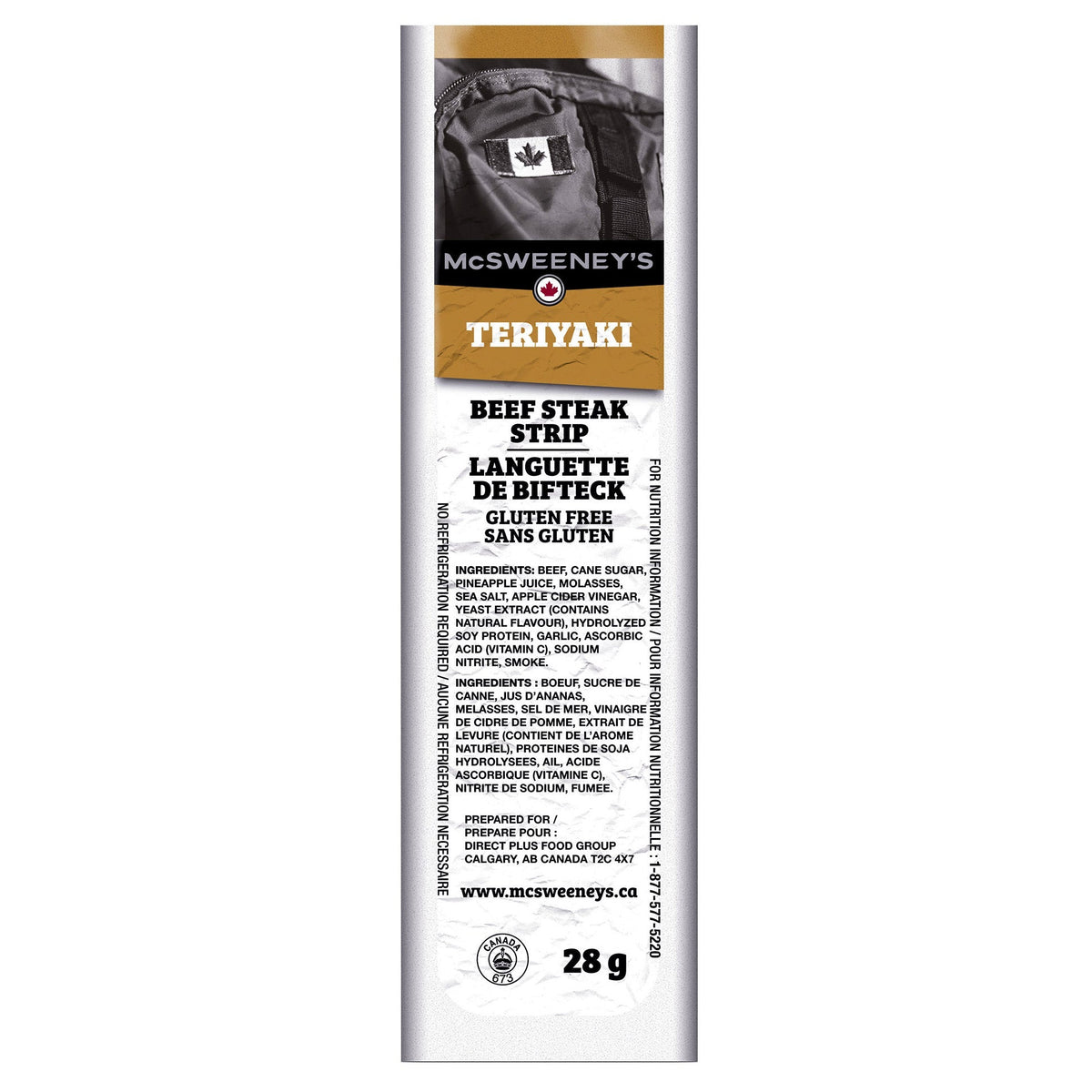 McSweeney's Teriyaki Beef Steak Strip, 12 × 28 g