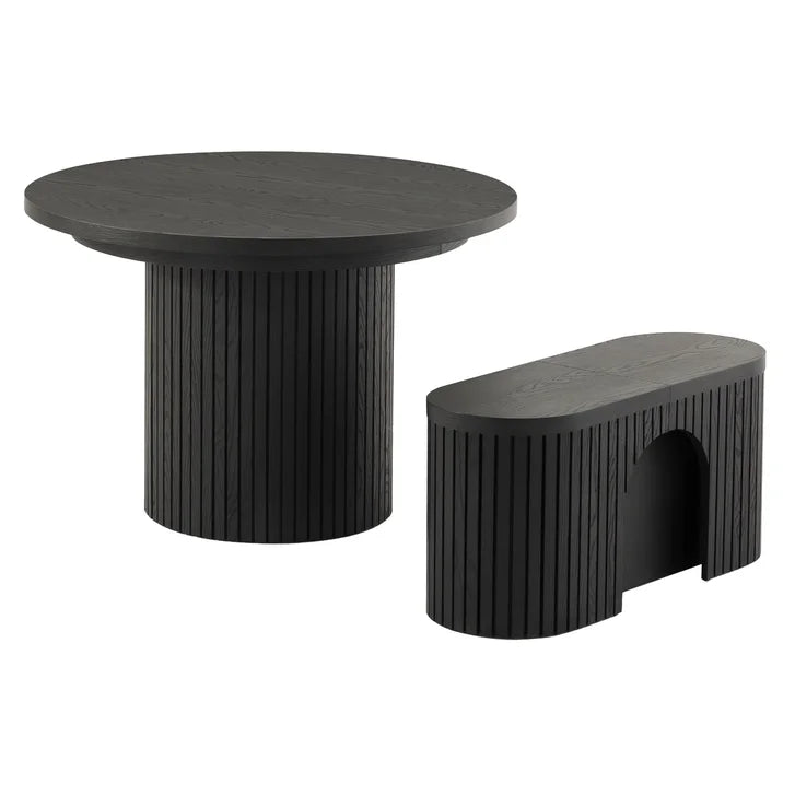 Round Transformer Table with Bench