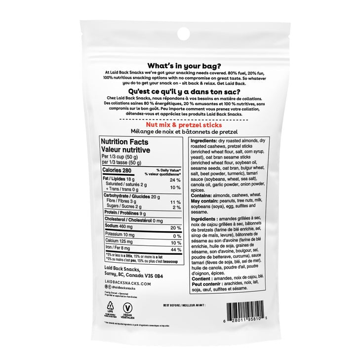 Laid Back Snacks, Snack Mix, 10 × 130 g