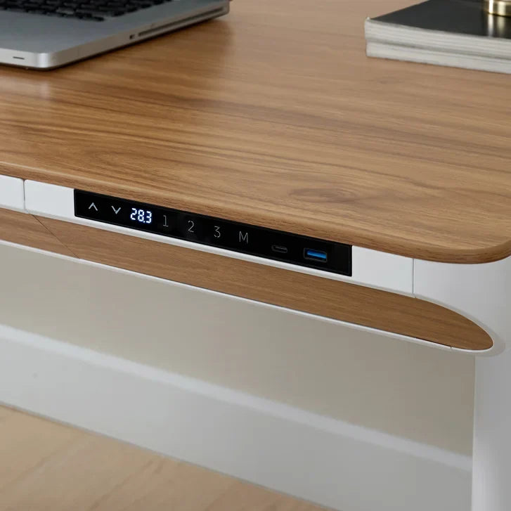 Nico Case 117 cm (46.1 in.) Height Adjustable Lift Desk, White Frame