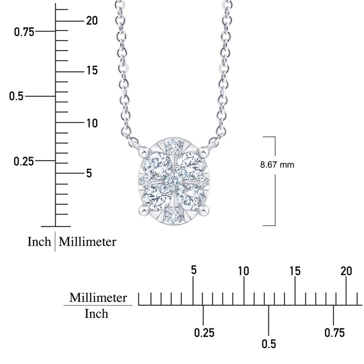 Round Brilliant Diamond Necklace (0.40 ctw)