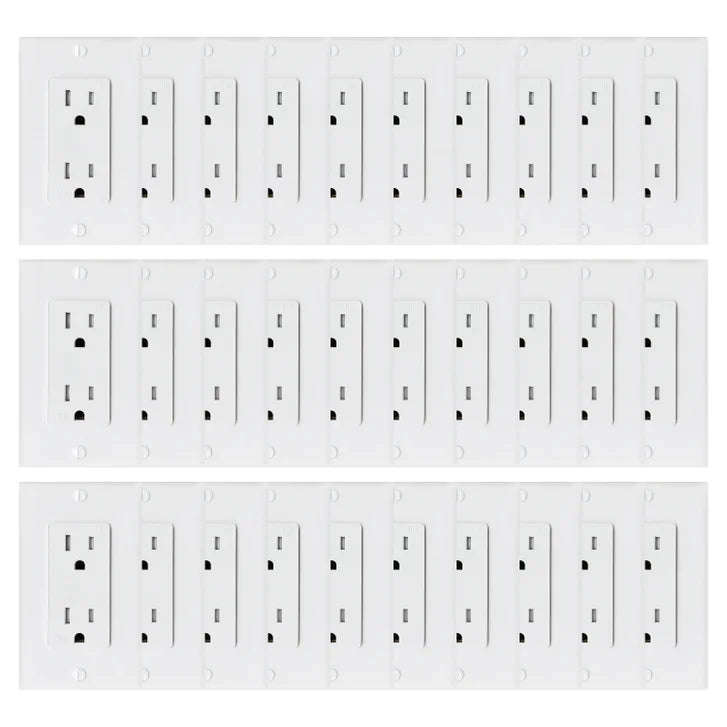 Xtricity - Decorative Duplex Receptacle TR 15 Amp, 30-pack