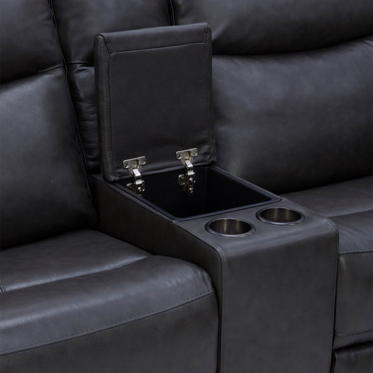 Gilman Creek 6-piece Top-grain Leather Power Sectional