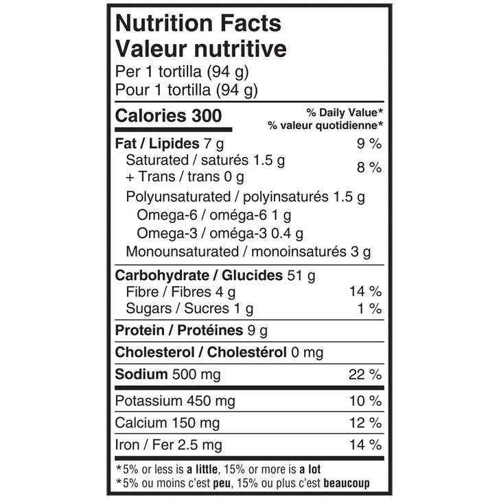 Mejicano 12" Whole Wheat Tortillas, 3 × 10-count