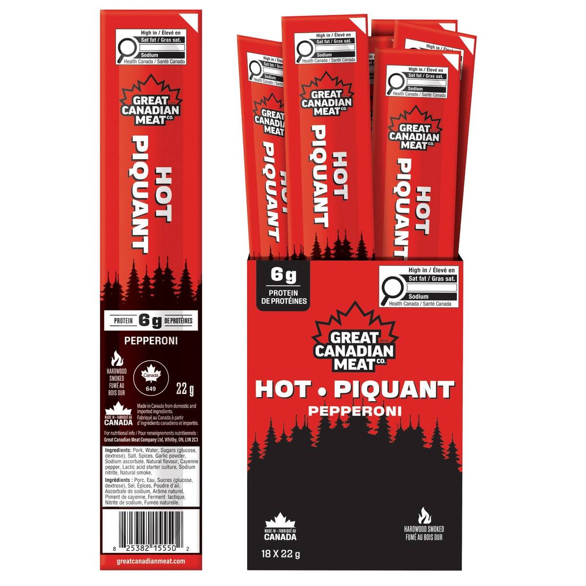 Great Canadian Meat Pepperoni Sticks, 72 × 22 g