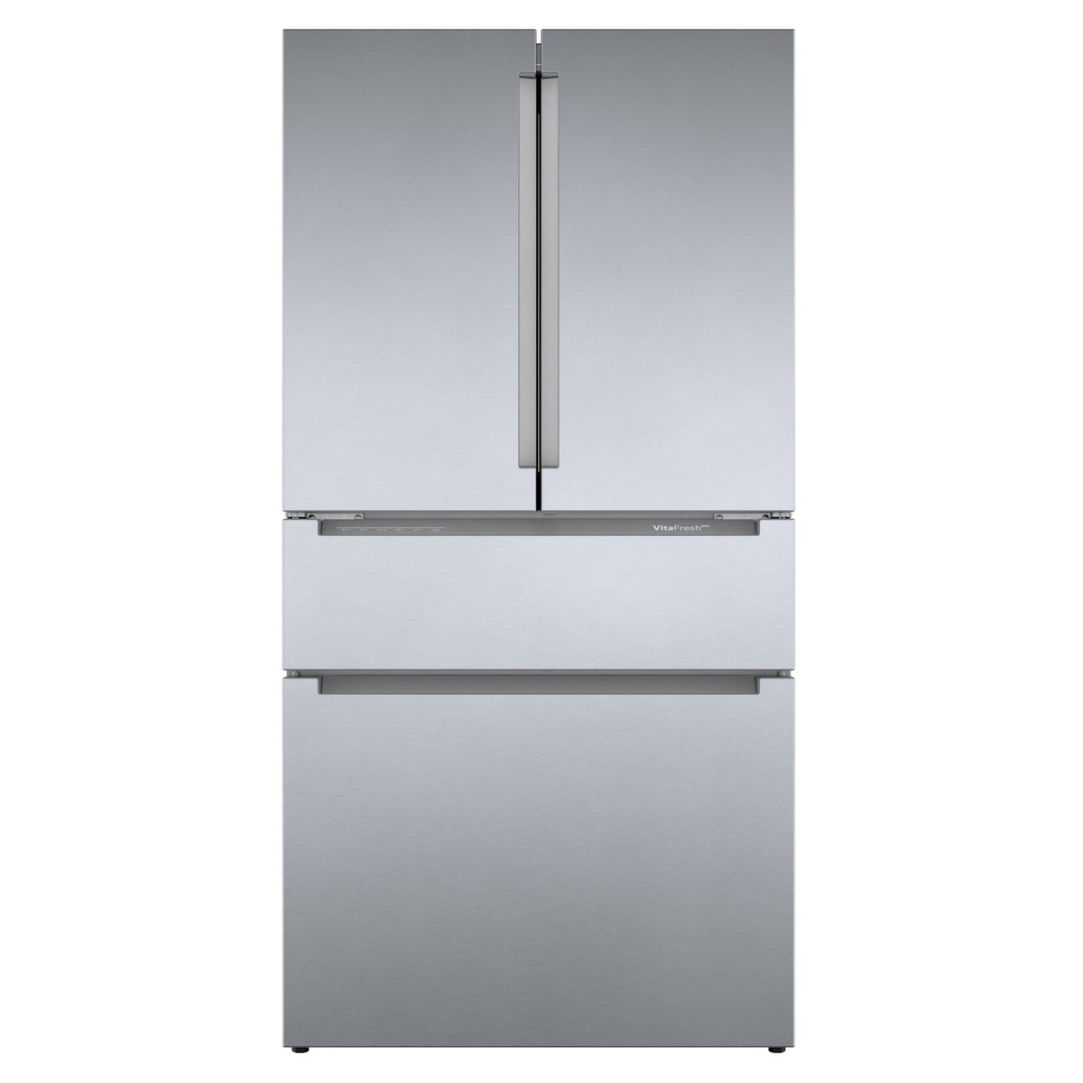 Bosch 800 Series 36 in. 21.0 cu ft. Stainless Steel Counter-Depth French Door Refrigerator with dual compressors and evaporators
