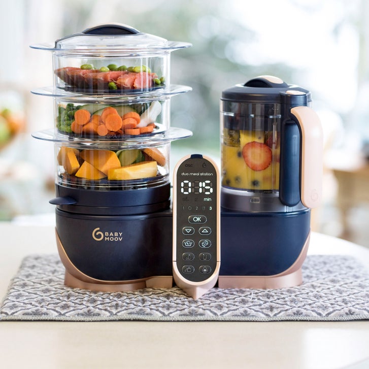 Babymoov Duo 6-in-1 Meal Station XL Baby Food Maker: Steam, Defrost, Blend, Bottle Warmer, Sterilizer