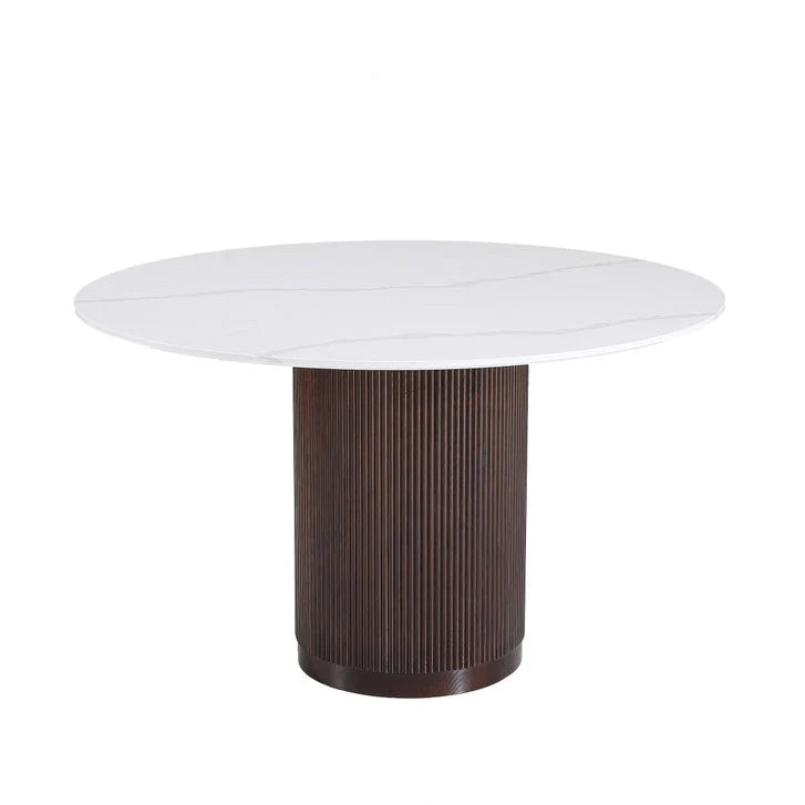 Troy Solid Quartz Round Dining Table