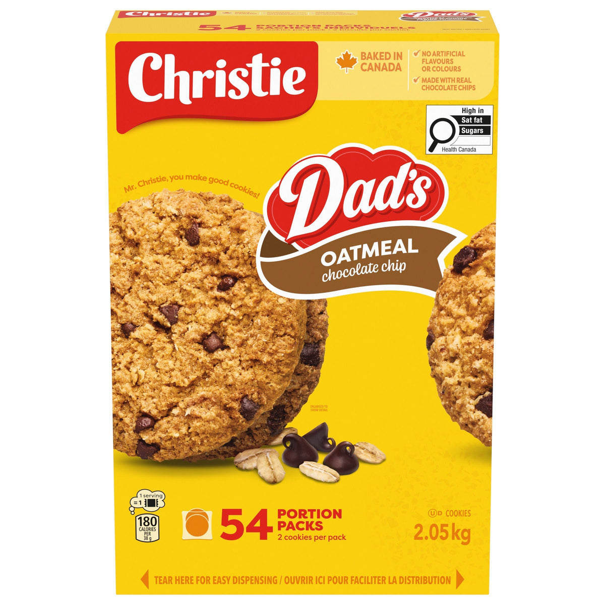 Dad's Oatmeal Chocolate Chip Cookies, 54 × 38g
