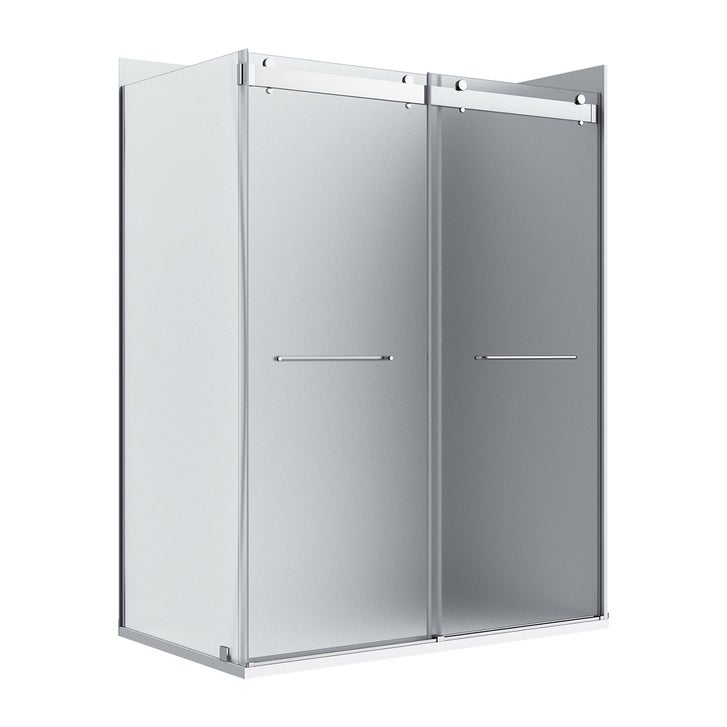 Appollo Geneva 36 in. × 48 in. Right Corner Shower Kit in Chrome