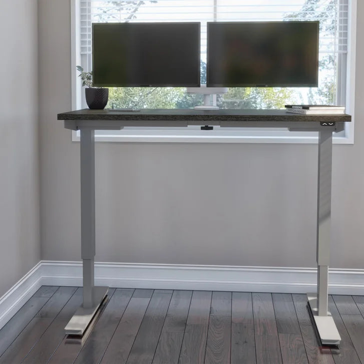 Bestar Upstand 61 cm x 122 cm (24 in. x 48 in.) Height Adjustable Desk with Dual Monitor Arm