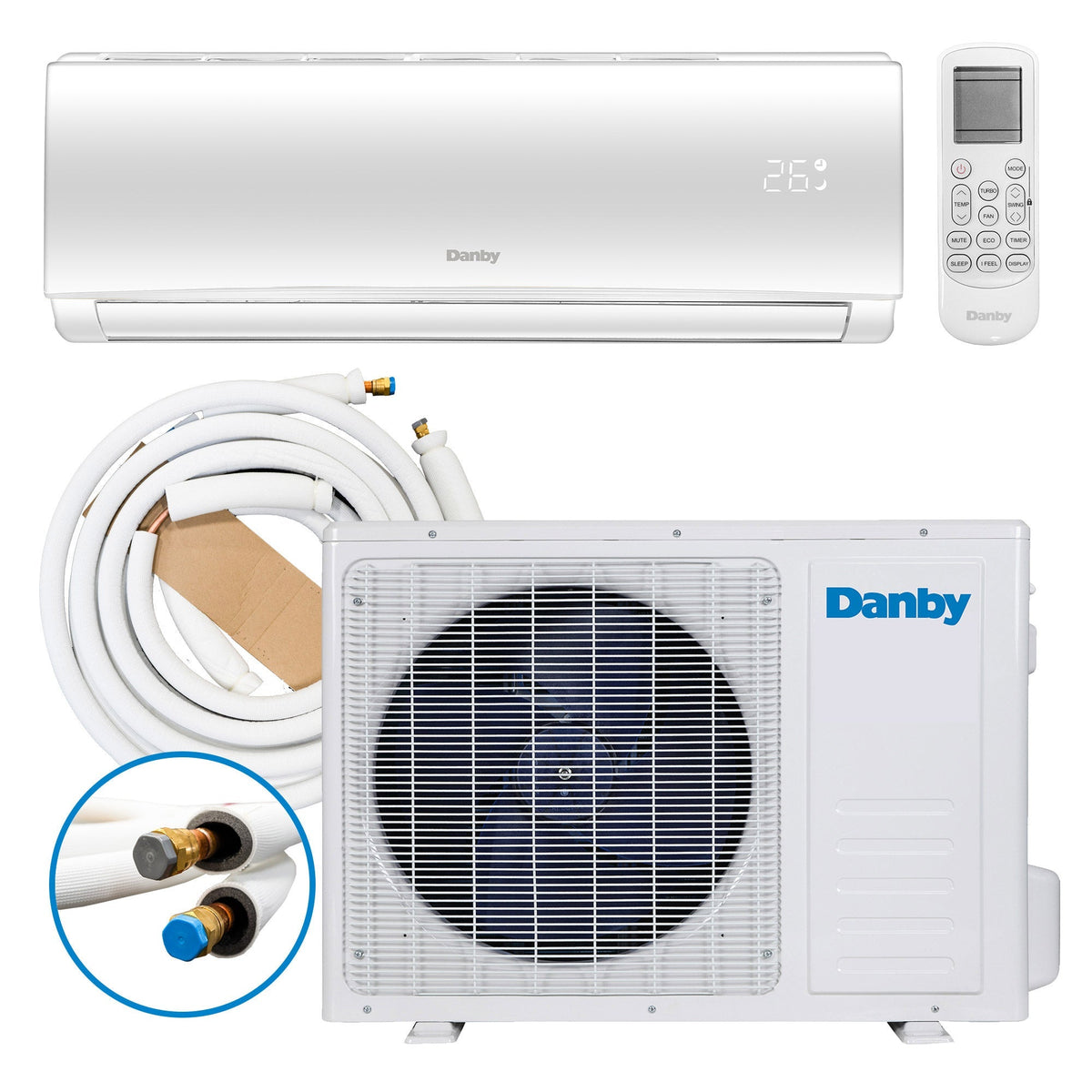 Danby 12,000 BTU SACC Quick Connect Mini-Split Air Conditioner with Heat pump and Variable Speed Inverter
