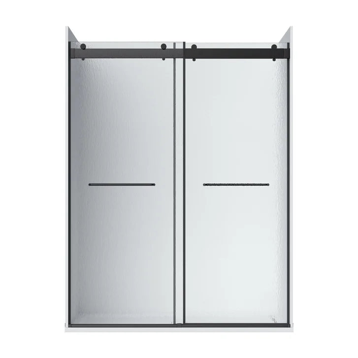 Appollo Geneva 60 in. Alcove Shower Kit in Matte Black