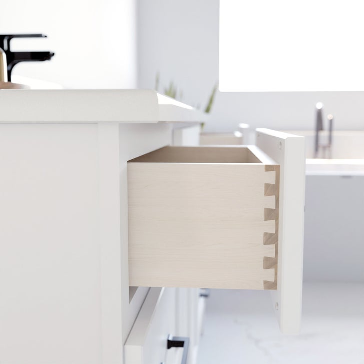 VanGo Willow Vanity in White with Quartz Countertop