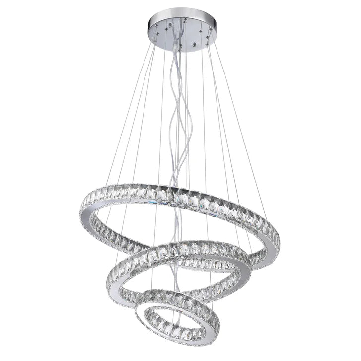 3 Tier Dimmable Crystal Chandelier