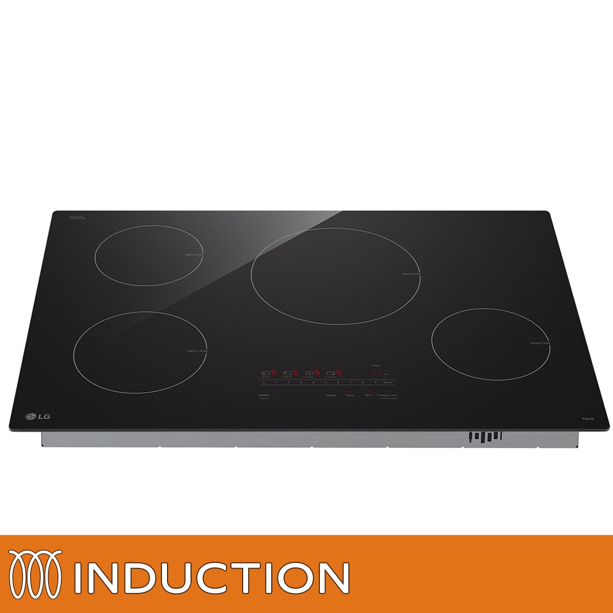 LG 30 in. Black Induction 4 Element Cooktop with SmoothTouch Glass Controls