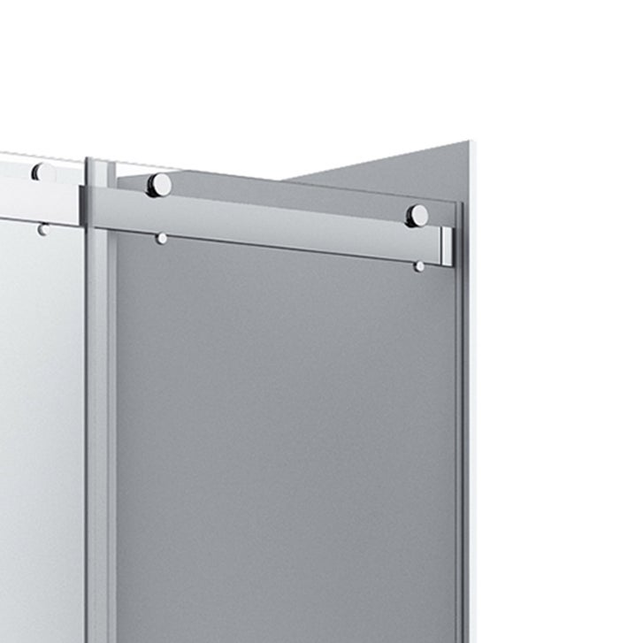 Appollo Geneva 36 in. × 48 in. Right Corner Shower Kit in Chrome