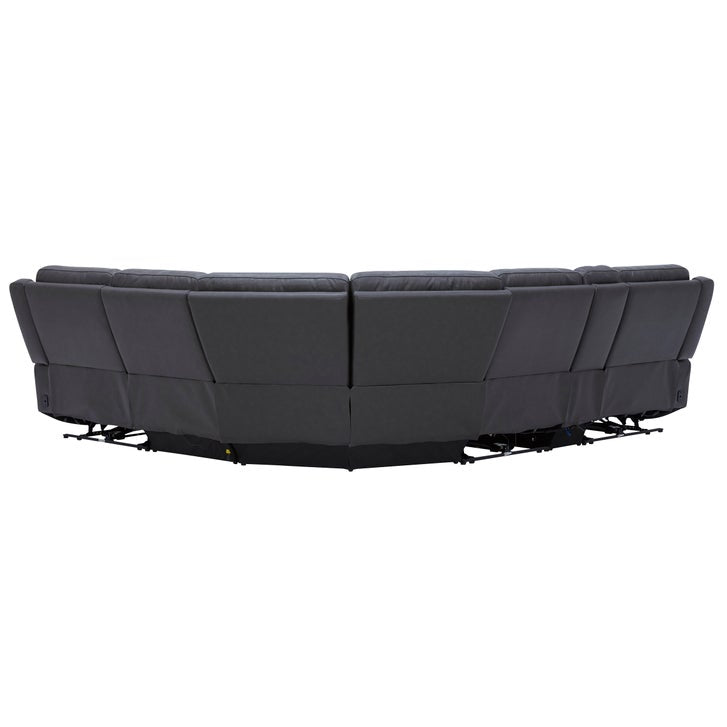 Gilman Creek 6-piece Top-grain Leather Power Sectional