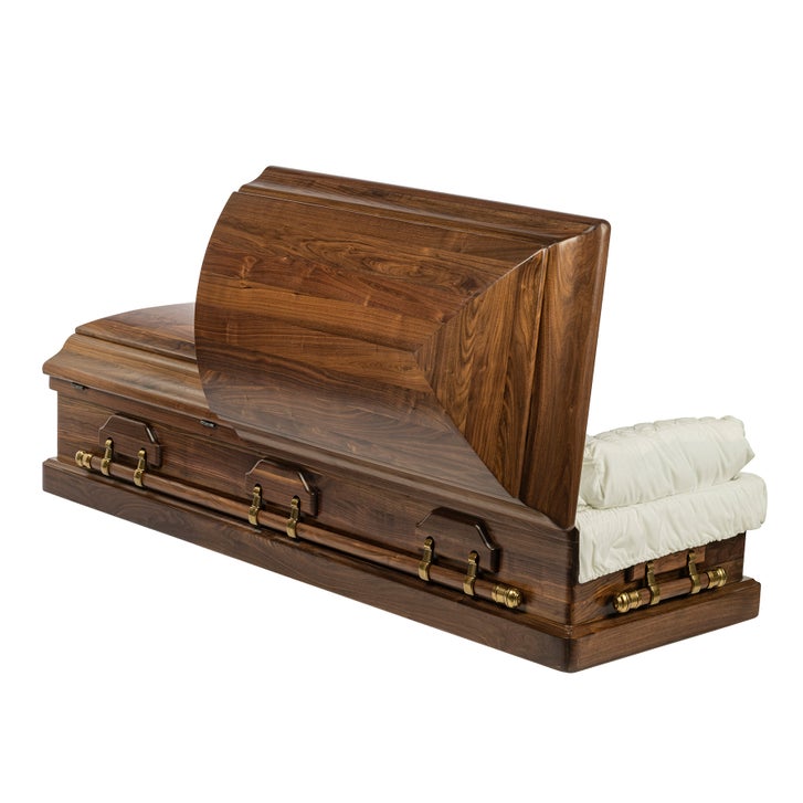 Walker Casket - Woodington Solid Wood Casket - Expedited shipping