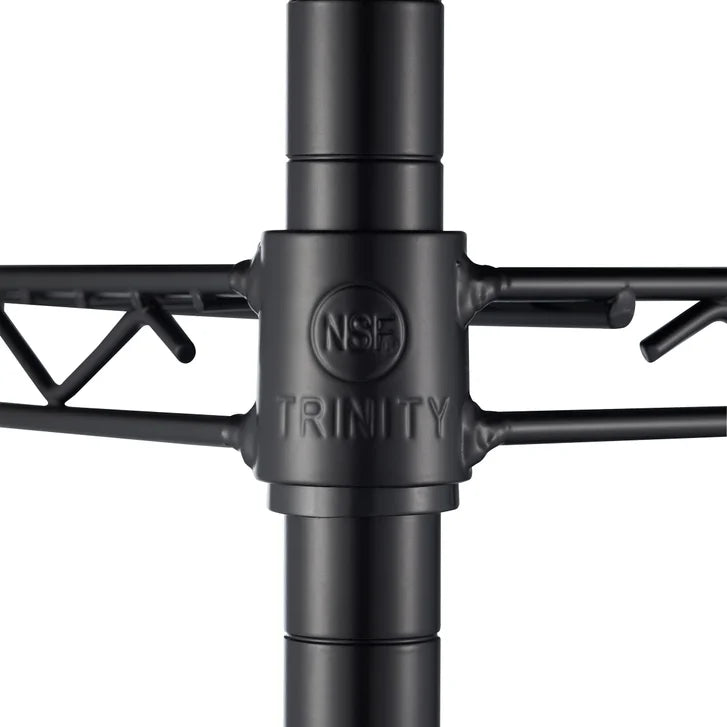 Trinity NSF 4-tier Black Wire Shelving Rack