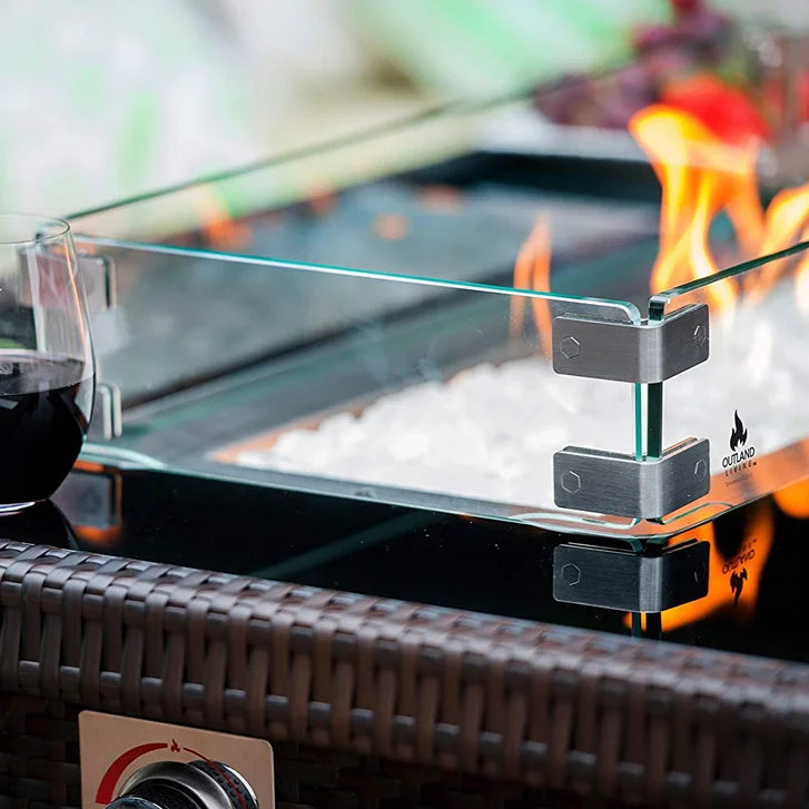 Outland Fire Table Wind Guard 2-pc. Accessory Set