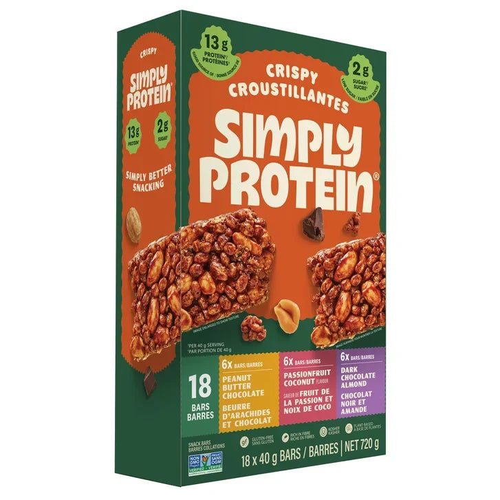 Simply Protein Crispy Snack Bars, 18 × 40 g