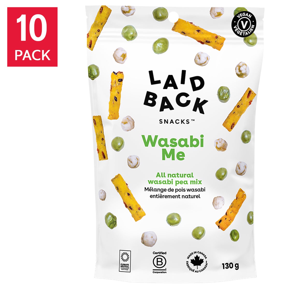 Laid Back Snacks, Snack Mix, 10 × 130 g