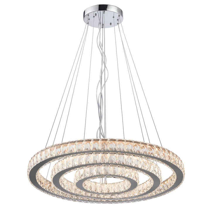 3 Tier Dimmable Crystal Chandelier