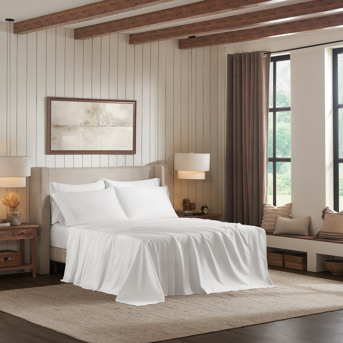 River Park Estate Luxury Egyptian Cotton Sateen 500 Thread Count Sheet Set