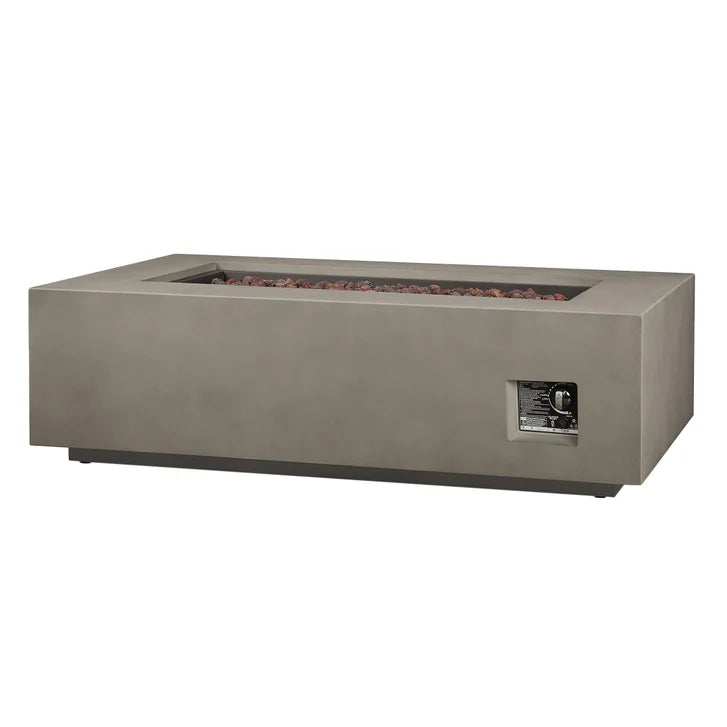 Real Flame Aegean Steel 50 in. Rectangle Fireplace