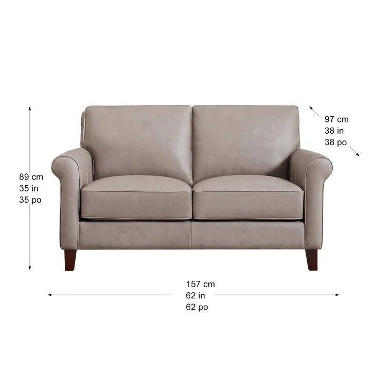 Prospera Home Larsen Top-grain Leather Sofa and Loveseat