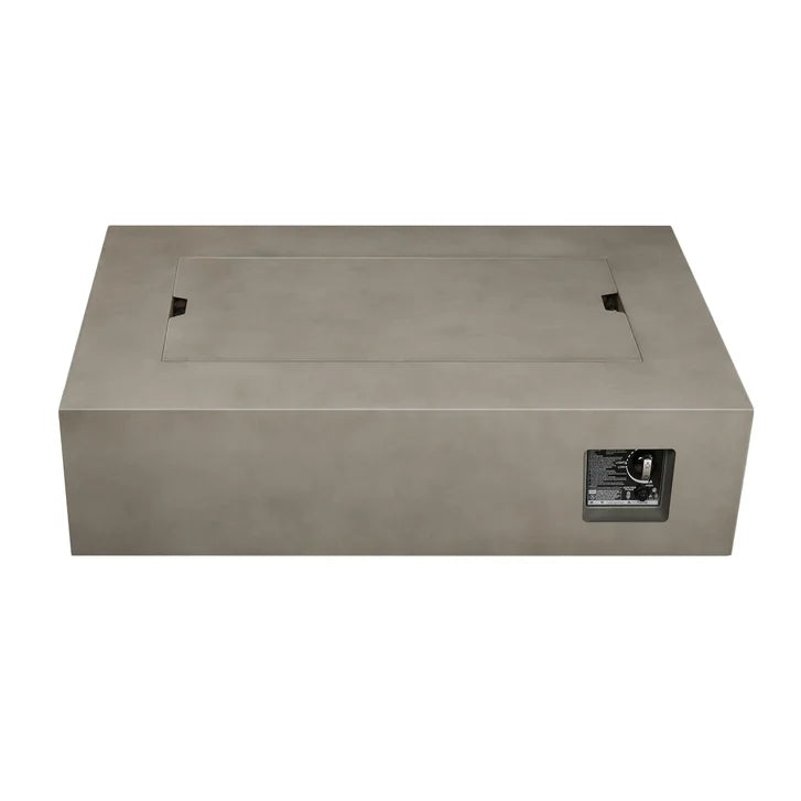 Real Flame Aegean Steel 50 in. Rectangle Fireplace