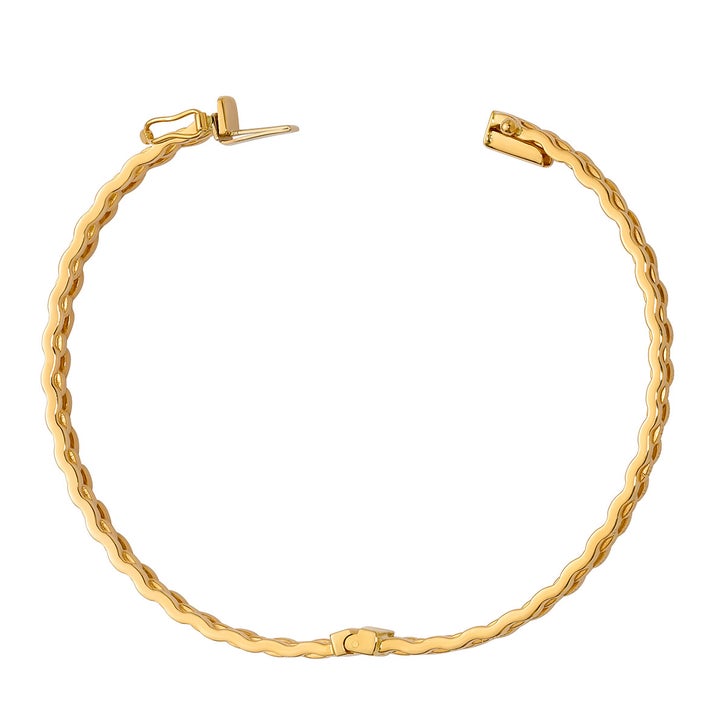 High Polish Bangle Bracelet in Yellow Gold