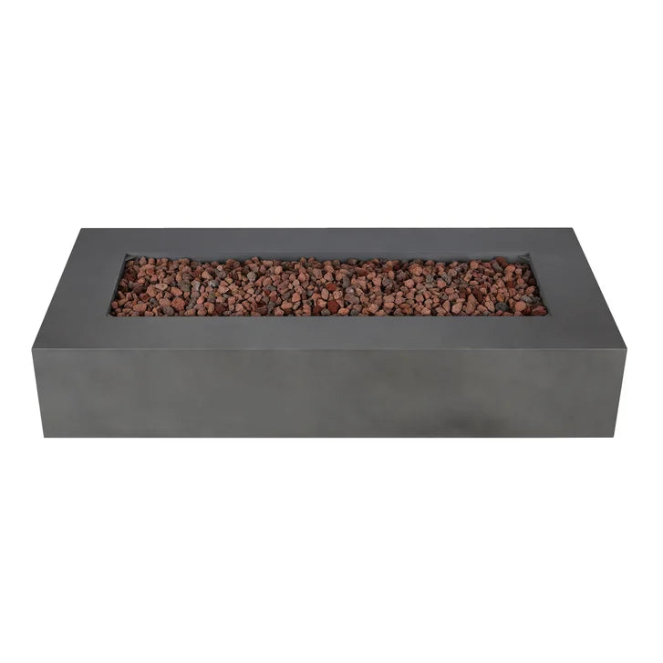 Real Flame Aegean Steel 70 in. Rectangle Fireplace