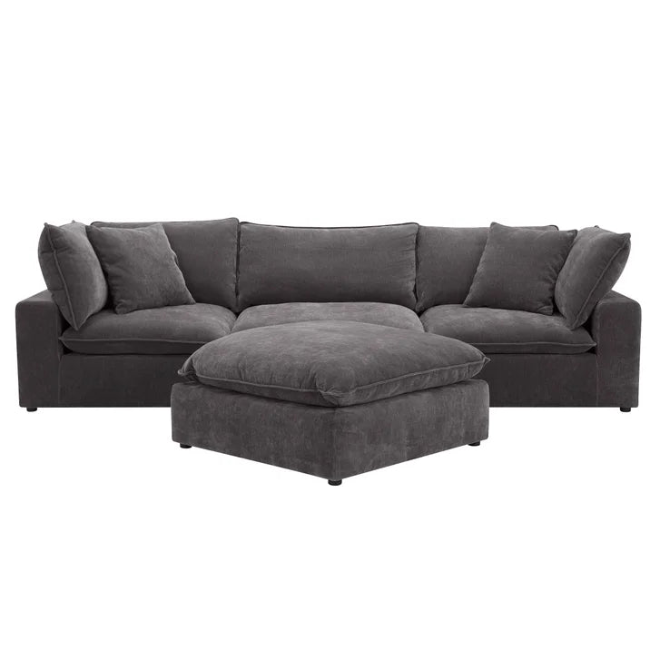 Aiden & Ivy Sereen 4-piece Modular Sofa with Ottoman