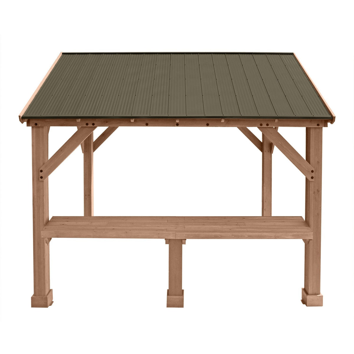 Yardistry 3.6 m (12 ft.) Cedar Pavilion Bar Counter