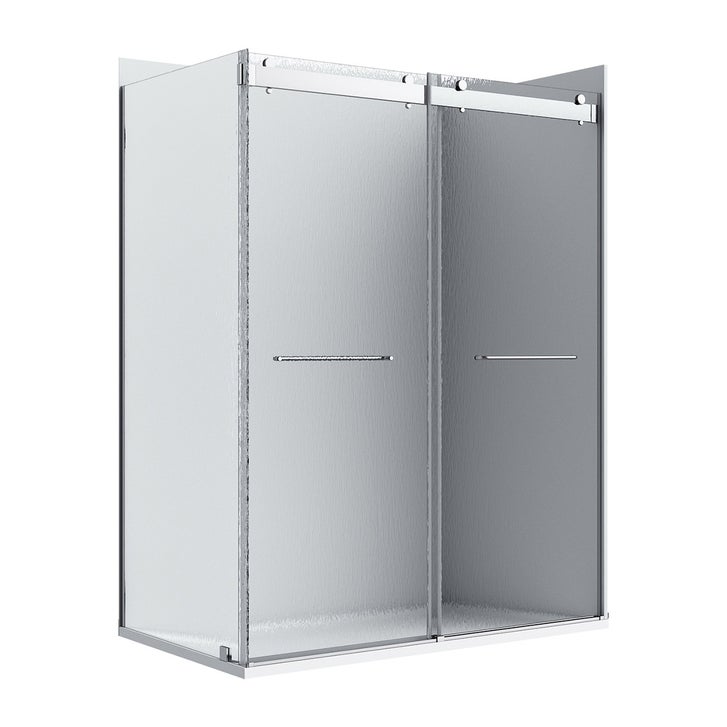 Appollo Geneva 36 in. × 48 in. Right Corner Shower Kit in Chrome