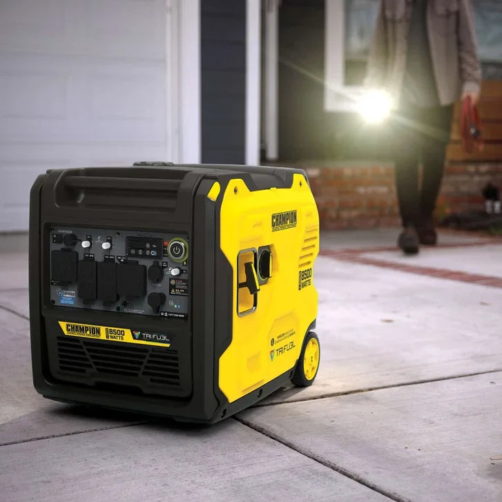 Champion 6,500W Running / 8,500W Peak Tri Fuel Inverter Generator with CO Shield