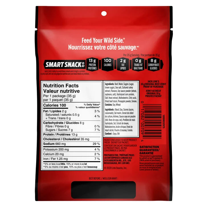 Jack Link's Original Beef Jerky, 12 × 35 g