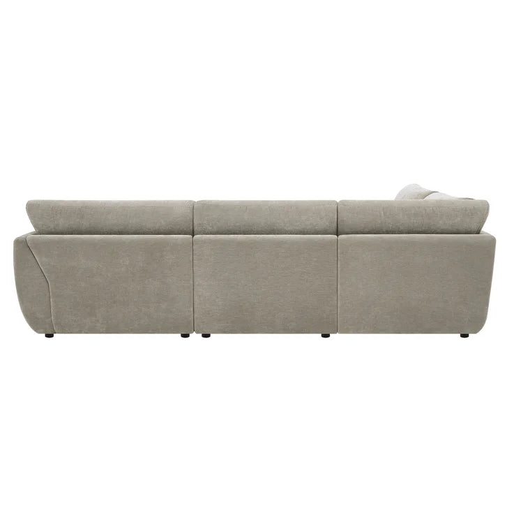 Cobbel 5 Piece Modular Fabric Sectional with Ottoman