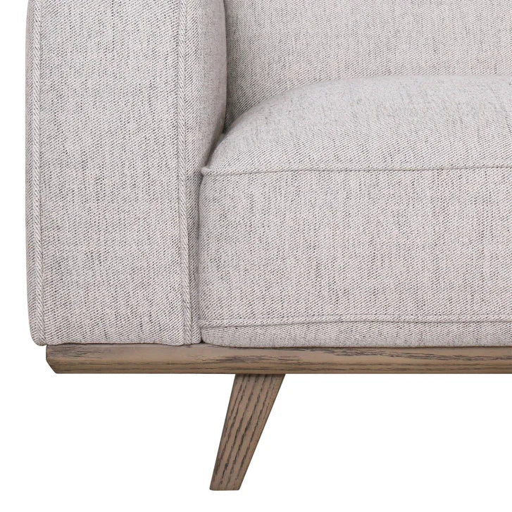 Fabric Sofa with Solid Oak Base